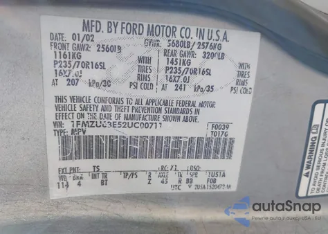 2002 Ford Explorer Xlt from USA, damaged, VIN 1FMZU63E52UC00711